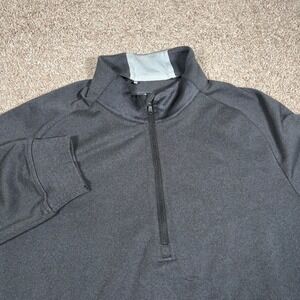 Adidas Mens Golf Pullover Shirt Long Sleeve Quarter Zip Gray Size M